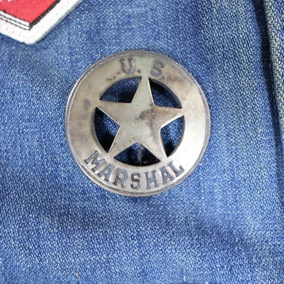 Vintage Wrangler‎ Western Denim Vest XL Railroad Train Patches and Pins - Picture 7 of 16